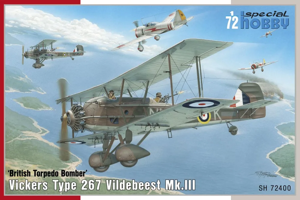 Krabice stavebnice Special Hobby SH72400 Vickers Vildebeest Mk.III v měřítku 1/72