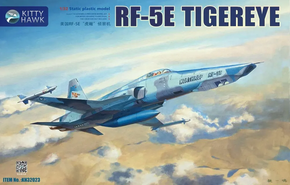 Krabice stavebnice Kitty Hawk KH32023 RF-5E Tiger eye v měřítku 1/32