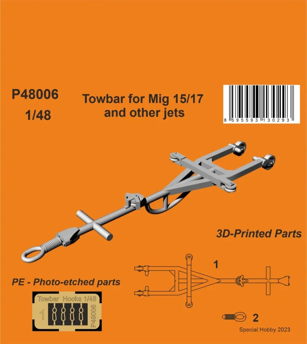 Resinová tažná tyč CMK P48006 v měřítku 1/48 pro MiG-15/17 a další proudové letouny
