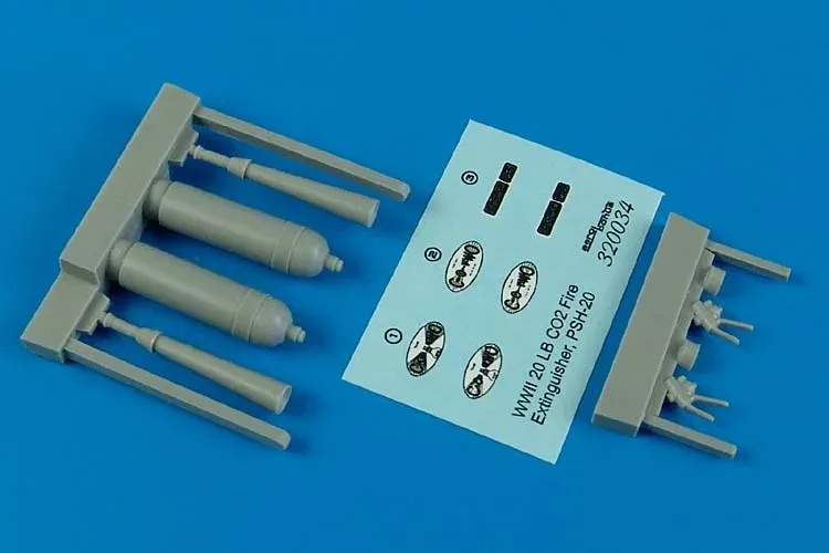 Resinová sada Aires 320034 hasicí přístroje CO2 PSH-20 v měřítku 1/32