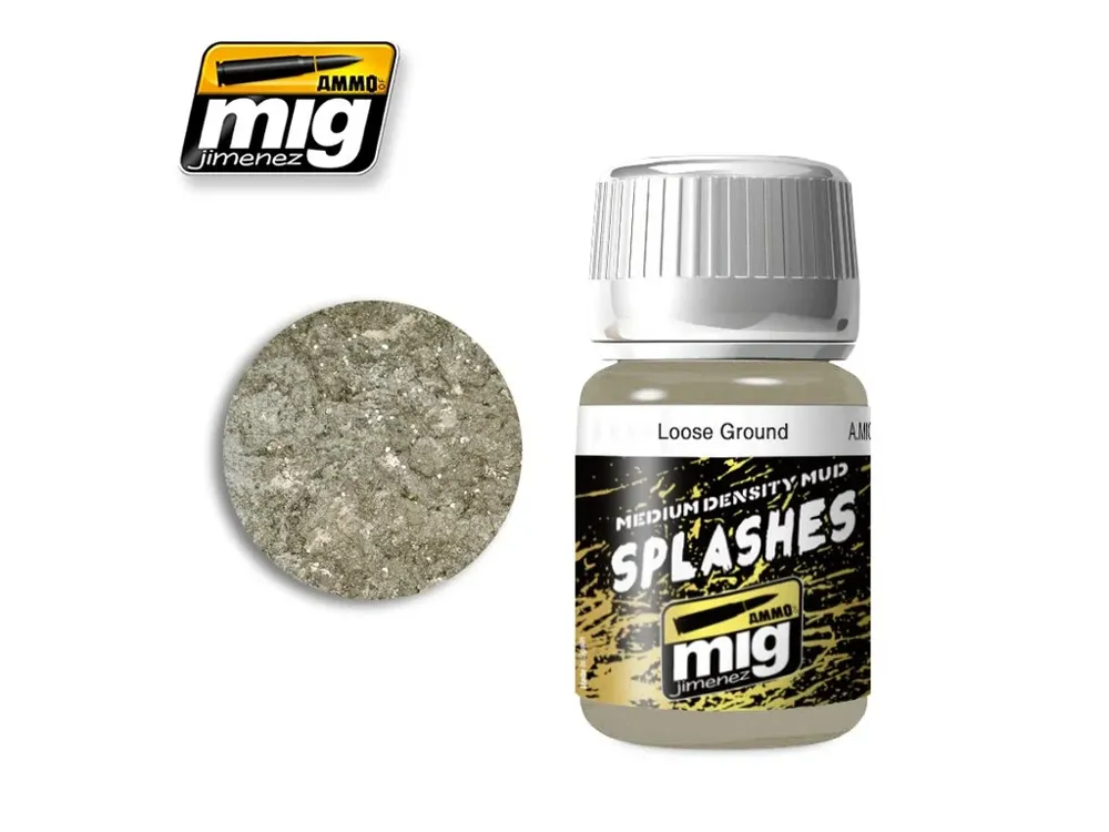 Lahvička weathering efektu AMMO Mig A.MIG-1752 Splashes Loose Ground 35 ml