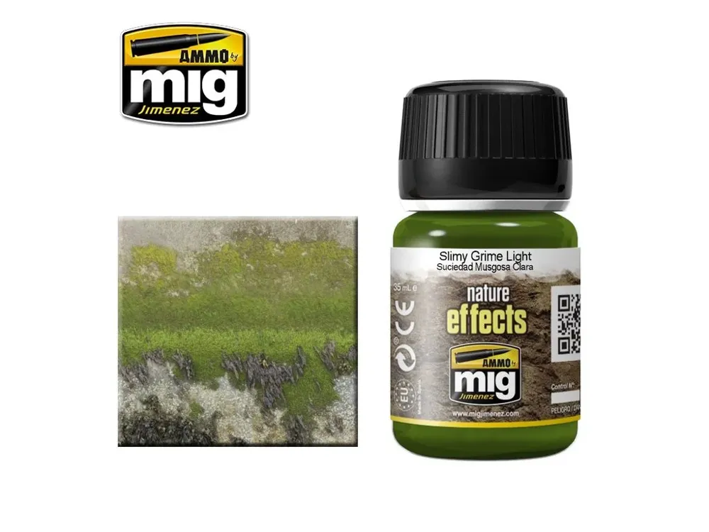 Lahvička enamelového efektu AMMO Mig 1411 Slimy Grime Light 35 ml