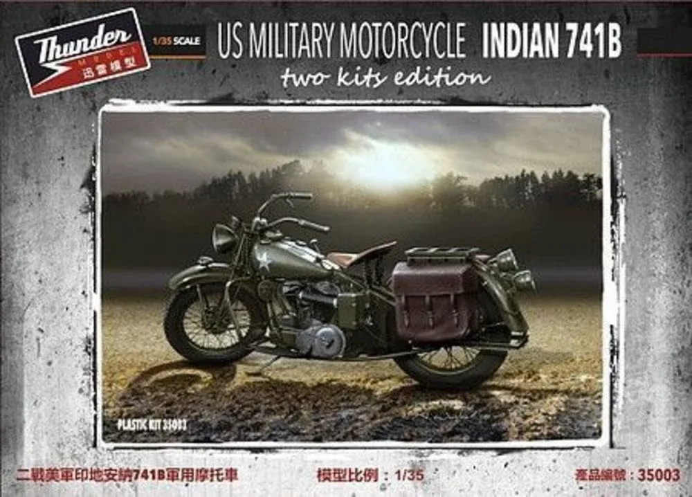 Plastiková stavebnice Thunder Model TM35003 US Military Indian 741B v měřítku 1/35, 2 kity v balení