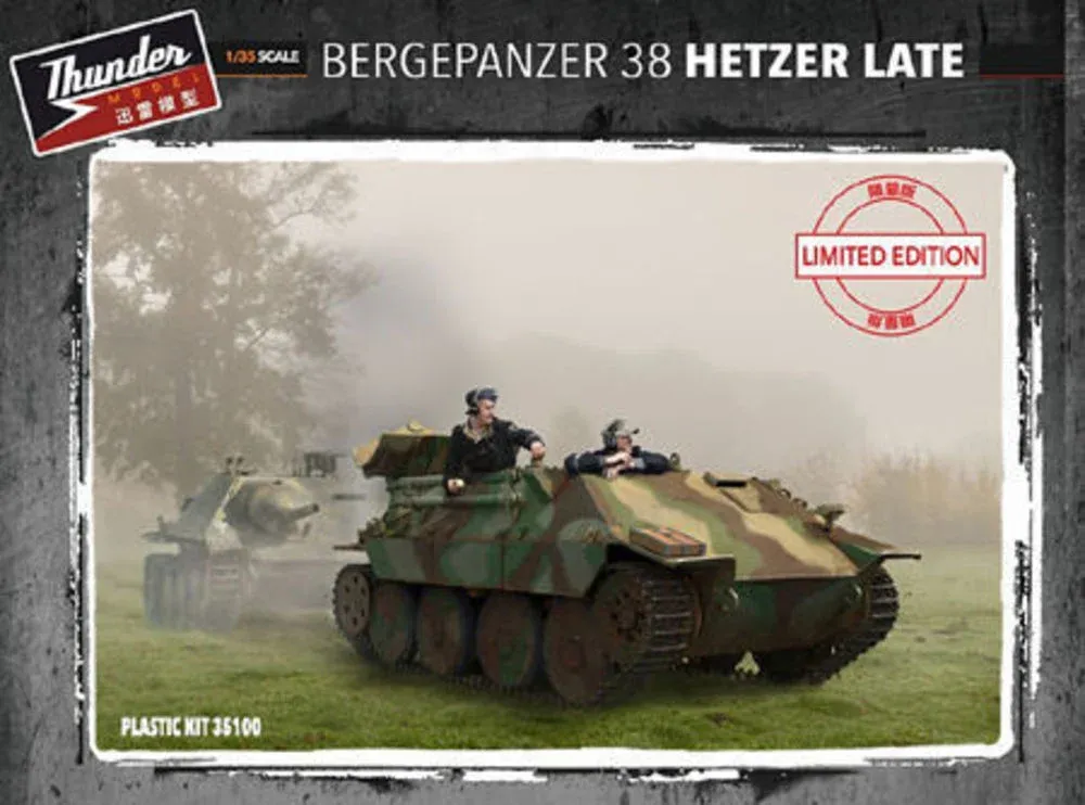 Krabice plastikové stavebnice Thunder Model TM35100 Bergehetzer pozdní verze v měřítku 1/35