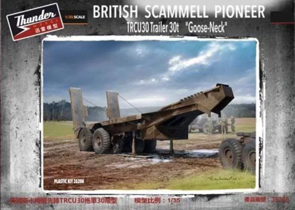 Stavebnice Thunder Model TM35208 Scammell Pioneer TRCU30 Goose Neck 30 t v měřítku 1/35