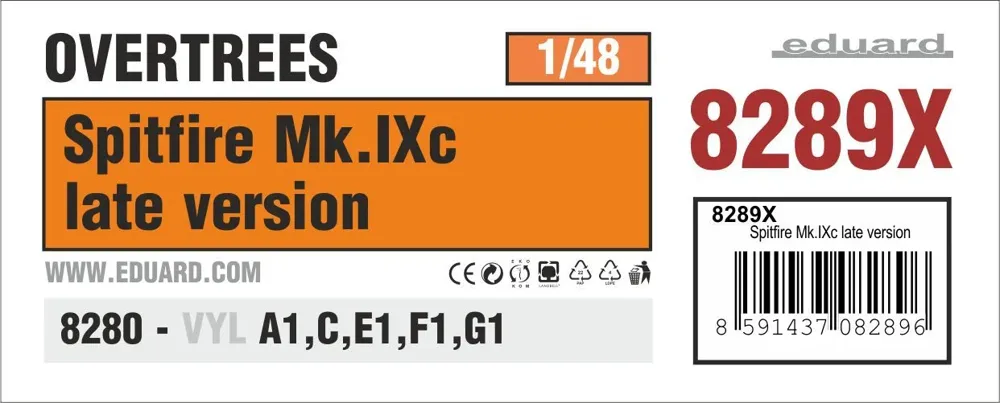 Krabice stavebnice Eduard 8289X Spitfire Mk.IXc late OVERTREES v měřítku 1/48