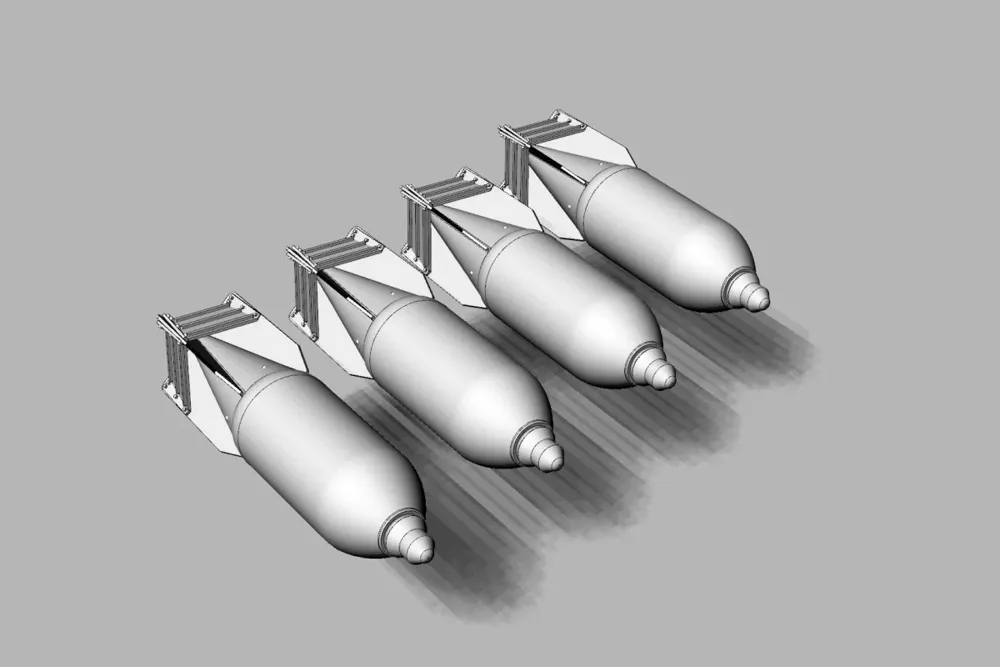 Resinový set s fotolepty Brengun BRL48149 Škoda 100 kg pumy v měřítku 1/48