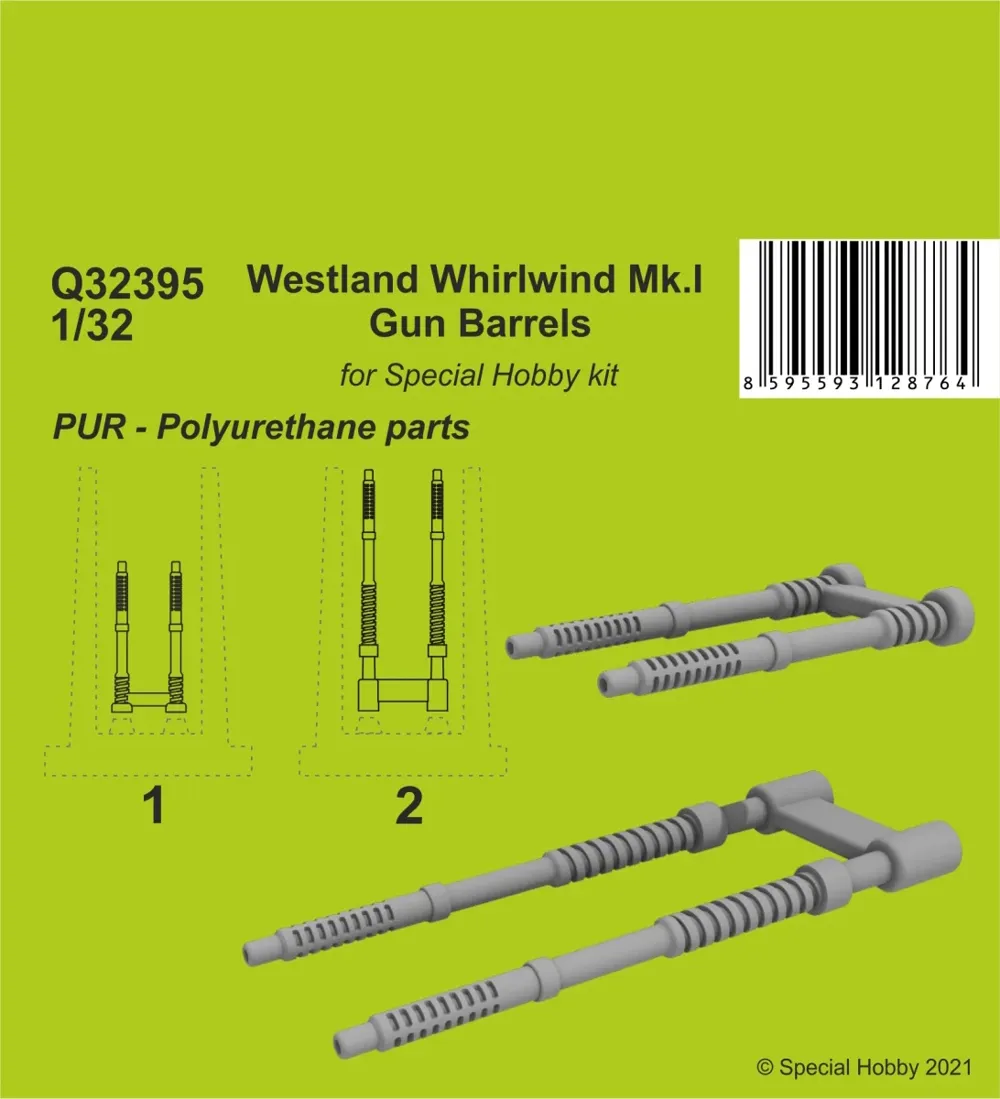 Resinové hlavně CMK Quick & Easy Q32395 pro Westland Whirlwind Mk.I v měřítku 1/32