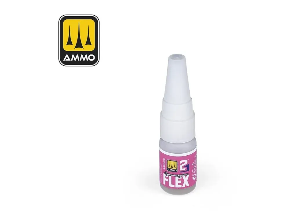 Dóza pružného sekundového lepidla AMMO Mig 8232 Cyanoacrylate Flex 21 g