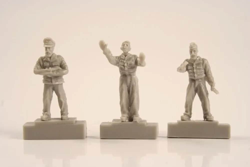 Resinové figurky CMK F72253 – posádka velitelského prostoru ponorky typu IX, měřítko 1/72, 3 kusy