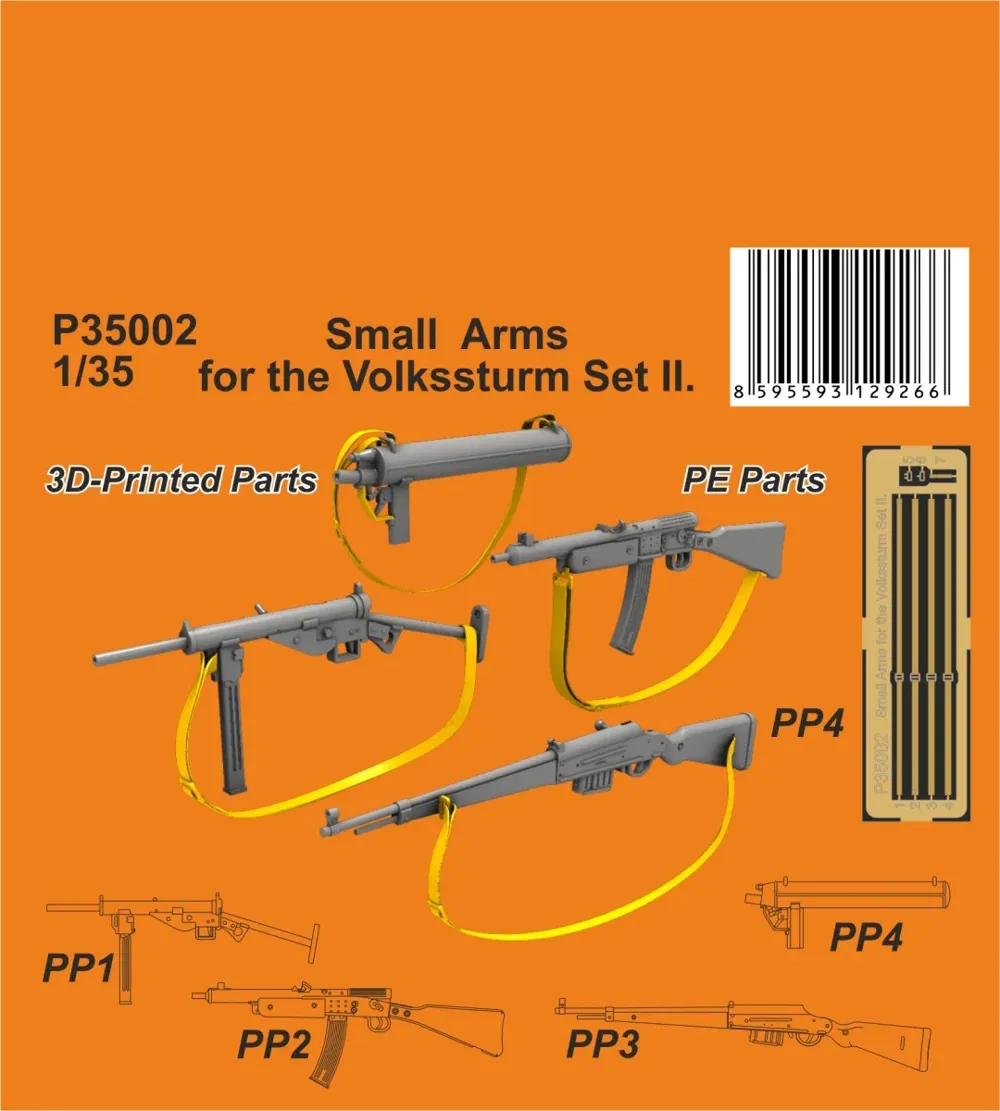 Resinové 3D tištěné zbraně CMK P35002 pro Volkssturm v měřítku 1/35