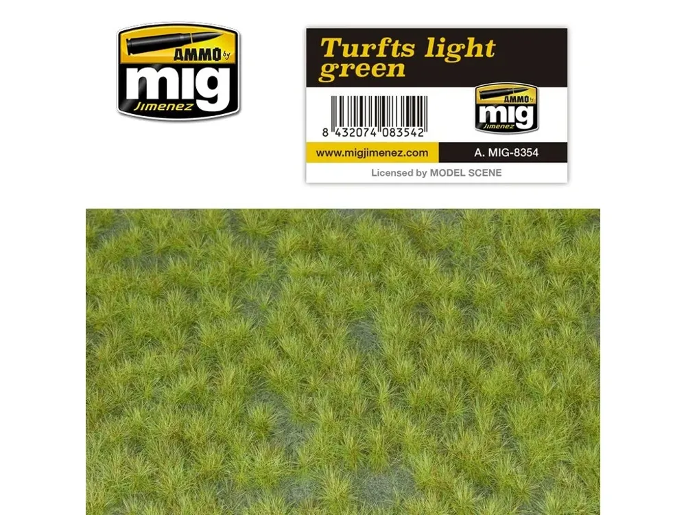 Travní podložka AMMO Mig A.MIG-8354 Turfs světle zelená 230 x 130 mm
