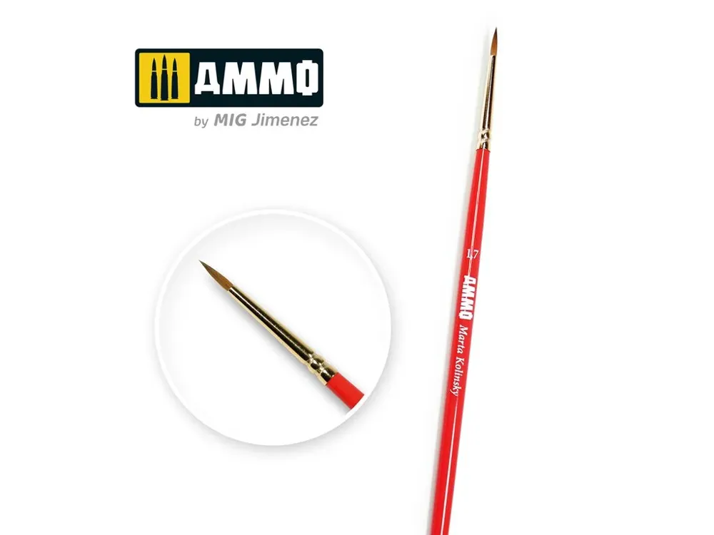 Modelářský štětec AMMO Mig Marta Kolinsky Brush 1.7, kód A.MIG-8713
