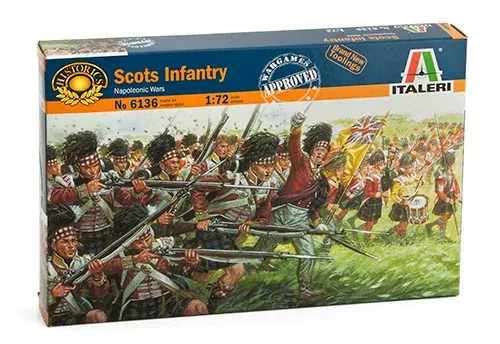 Krabice sady figurek Italeri 6136 skotská pěchota, napoleonské války, měřítko 1/72