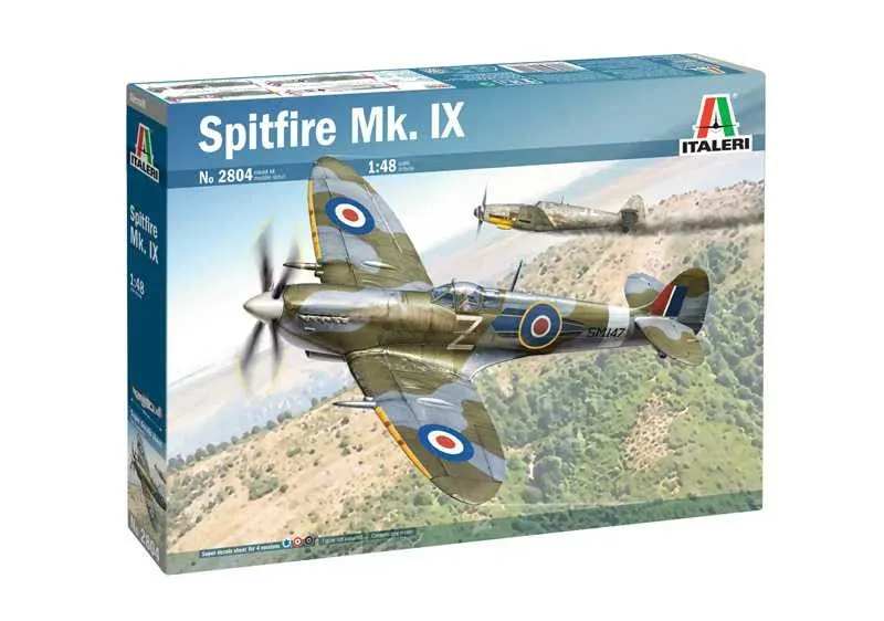 Krabice plastikové stavebnice Italeri 2804 Spitfire Mk.IX v měřítku 1:48