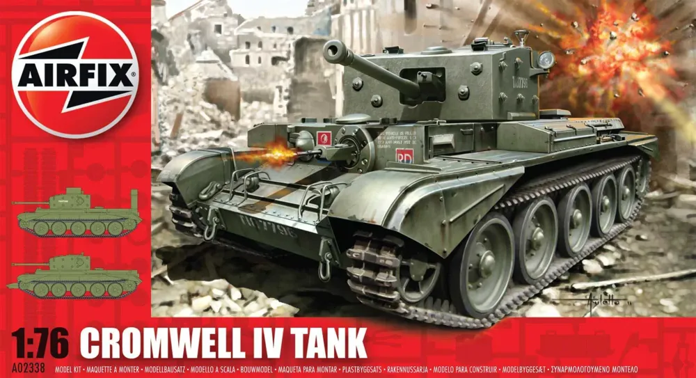 Krabice plastikové stavebnice Airfix A02338 Cromwell Mk.IV Cruiser Tank v měřítku 1:76