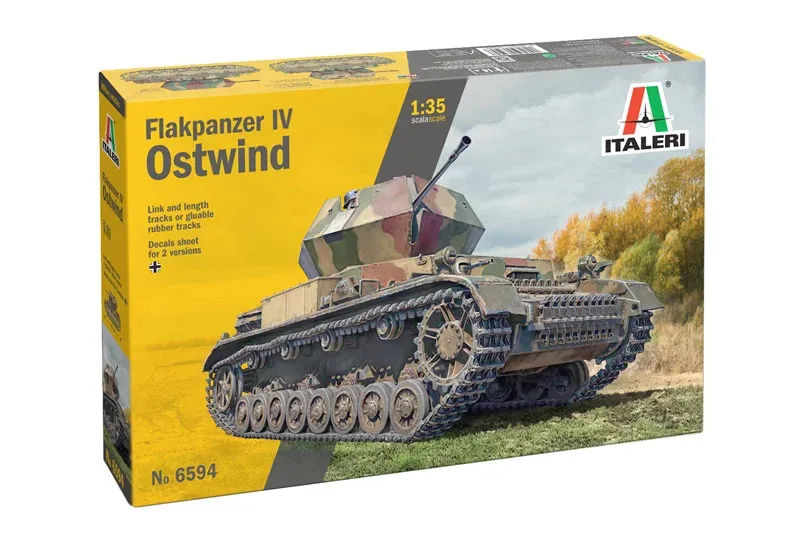 Krabice plastikové stavebnice Italeri 6594 Flakpanzer IV Ostwind v měřítku 1/35