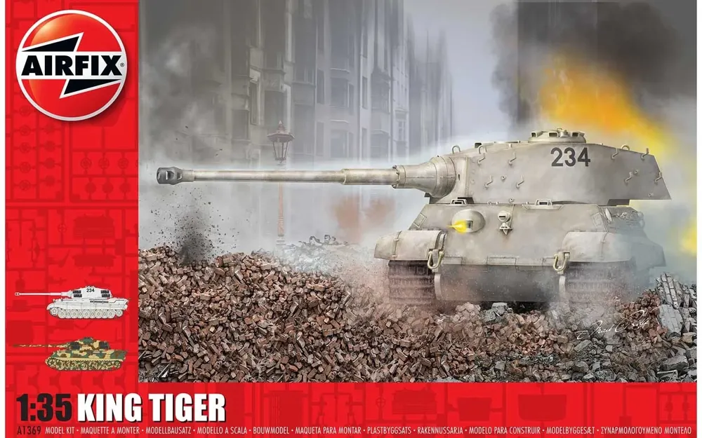 Krabice stavebnice Airfix Classic Kit A1369 King Tiger v měřítku 1:35