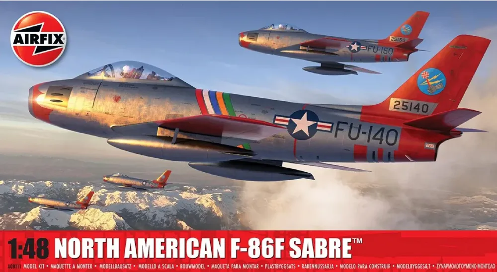 Krabice stavebnice Airfix A08111 North American F-86F Sabre v měřítku 1/48