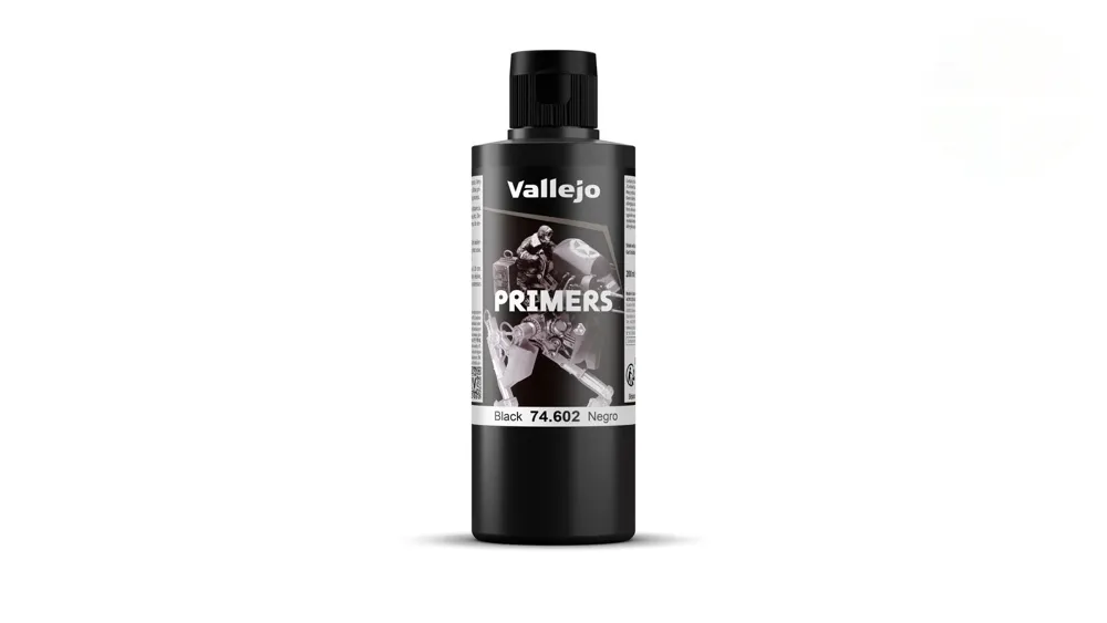 Lahvička základové barvy Vallejo Surface Primer 74602 černá, 200 ml