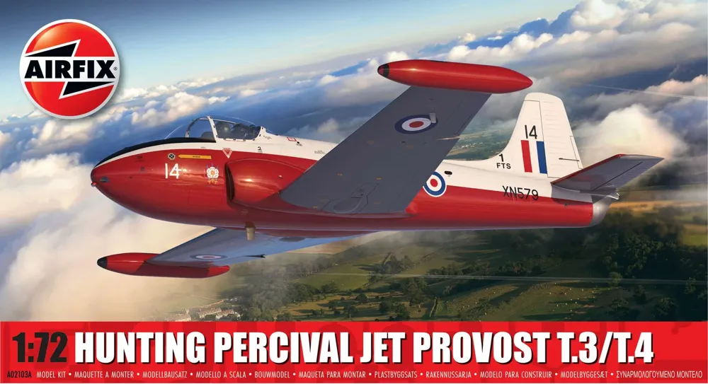 Krabice stavebnice Airfix A02103A Hunting Percival Jet Provost T.3/T.4 v měřítku 1/72