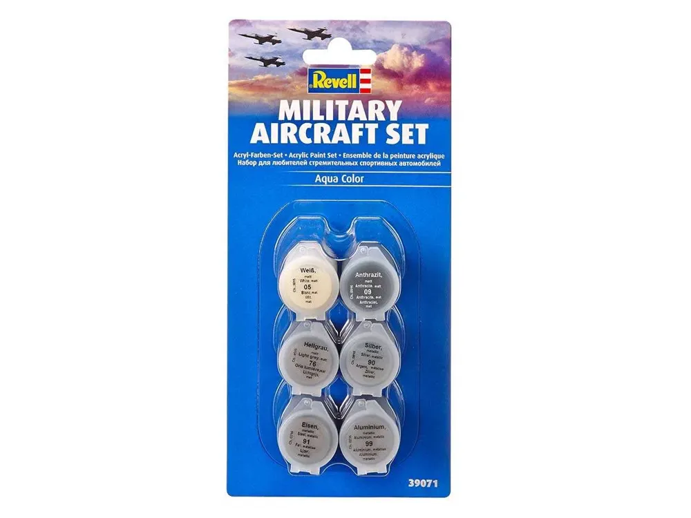 Sada akrylových barev Revell Aqua Color 39071 Military Aircraft Set, 6 kelímků po 5 ml