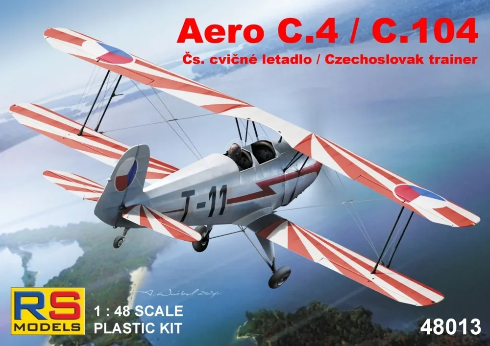 Krabice plastikové stavebnice RS Models 48013 Aero C.4/C.104 v měřítku 1/48