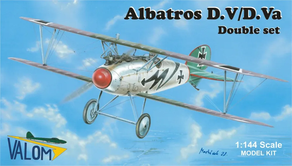 Krabice plastikové stavebnice Valom 14406 Albatros D.V/D.Va v měřítku 1/144