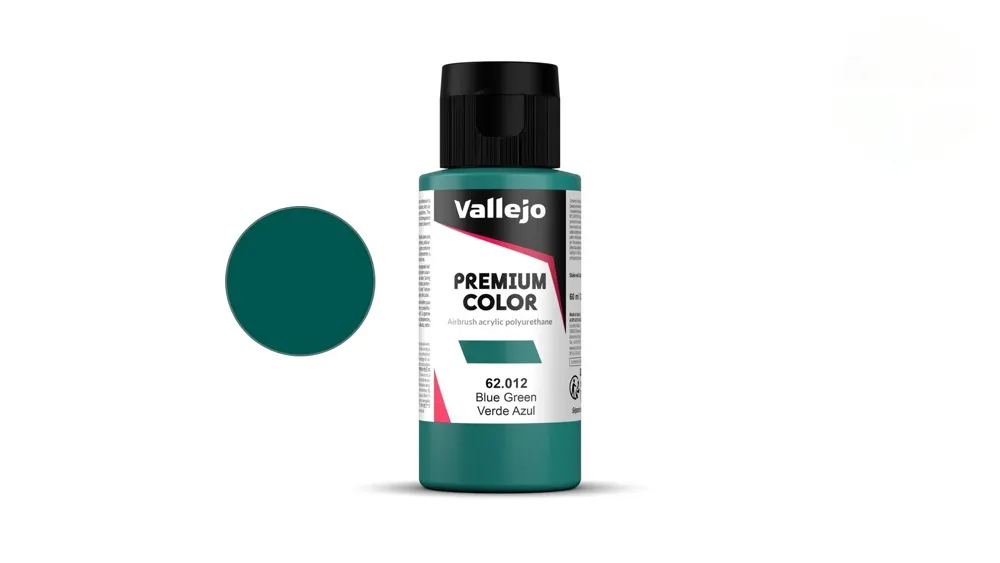Lahvička akrylové barvy Vallejo Premium Color 62012 modrozelená krycí 60 ml