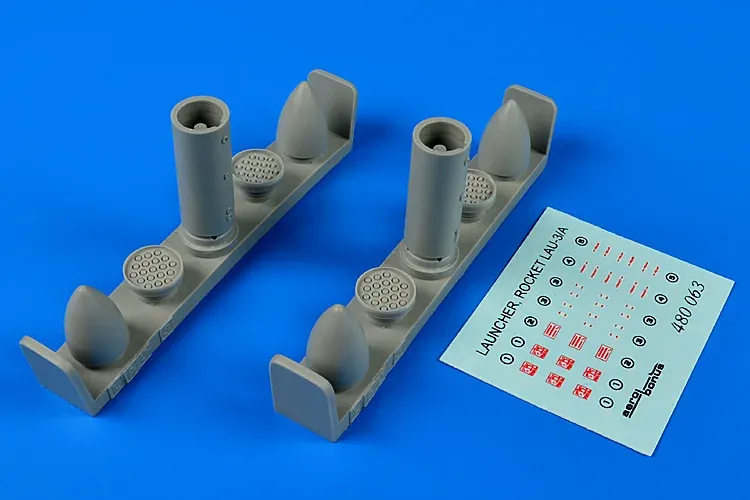 Resinový raketový kontejner Aires 480063 LAU-3/A US Navy v měřítku 1/48