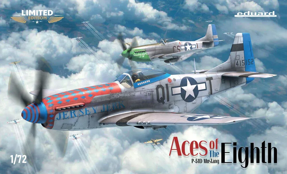 Krabice stavebnice Eduard 2147 Aces of the Eighth Dual Combo 1/72 s modely P-51D Mustang