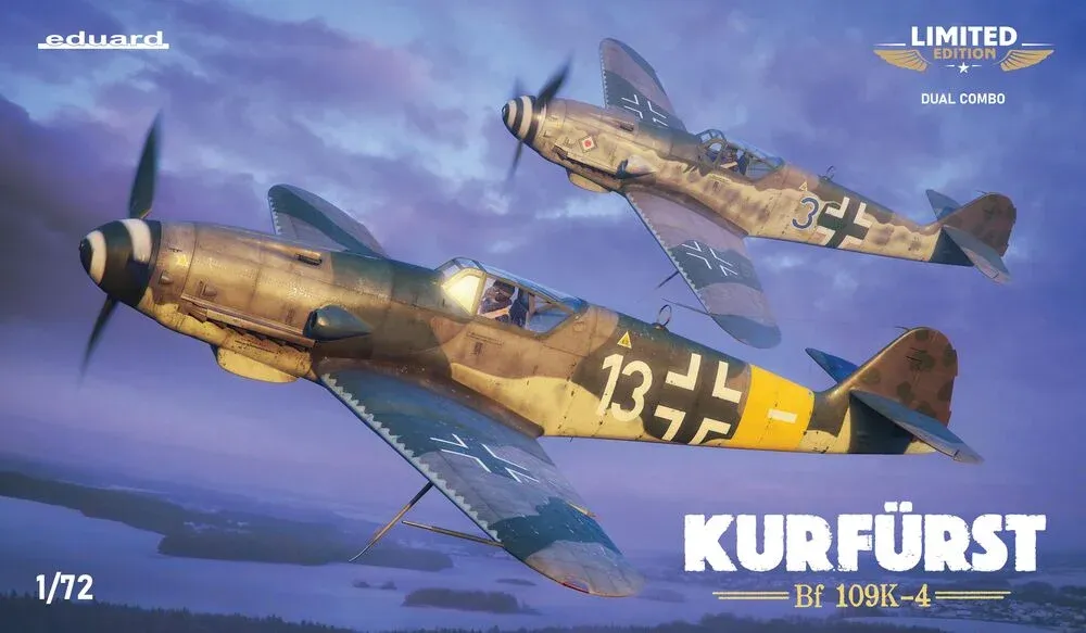 Krabice stavebnice Eduard 2155 Kurfürst DUAL COMBO 1/72 s modelem Messerschmitt Bf 109K-4