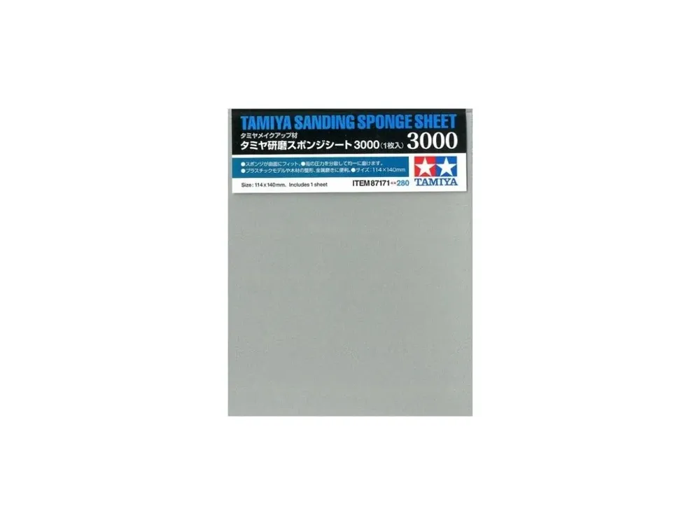 Brusná houbička Tamiya 87171 Sanding Sponge Sheet se zrnitostí 3000 v originálním balení