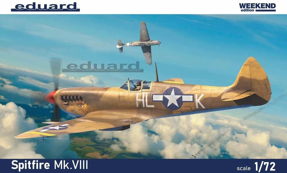 Krabice stavebnice Eduard Spitfire Mk.VIII 1/72 Weekend Edition, kat. č. 7462
