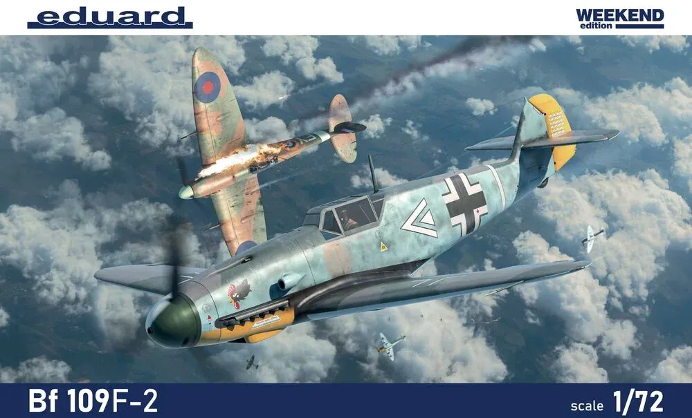 Krabice stavebnice Eduard 7474 Bf 109F-2 Weekend Edition v měřítku 1/72