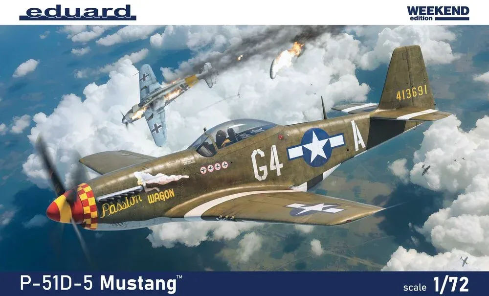 Krabice plastikové stavebnice Eduard 7476 P-51D-5 Mustang 1/72 Weekend Edition