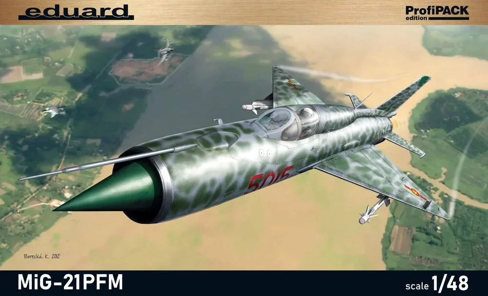 Krabice stavebnice Eduard 8237 MiG-21PFM 1/48 ProfiPACK s fotolepty a obtisky
