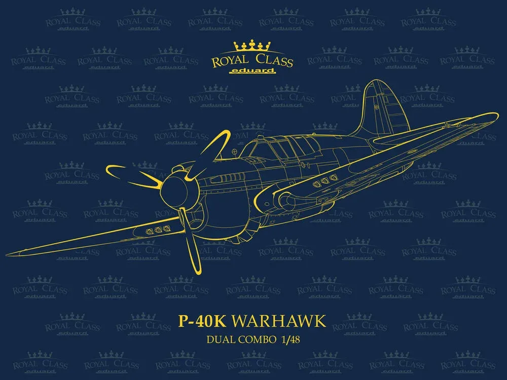 Krabice stavebnice Eduard Royal Class R0024 P-40K Warhawk DUAL COMBO v měřítku 1/48