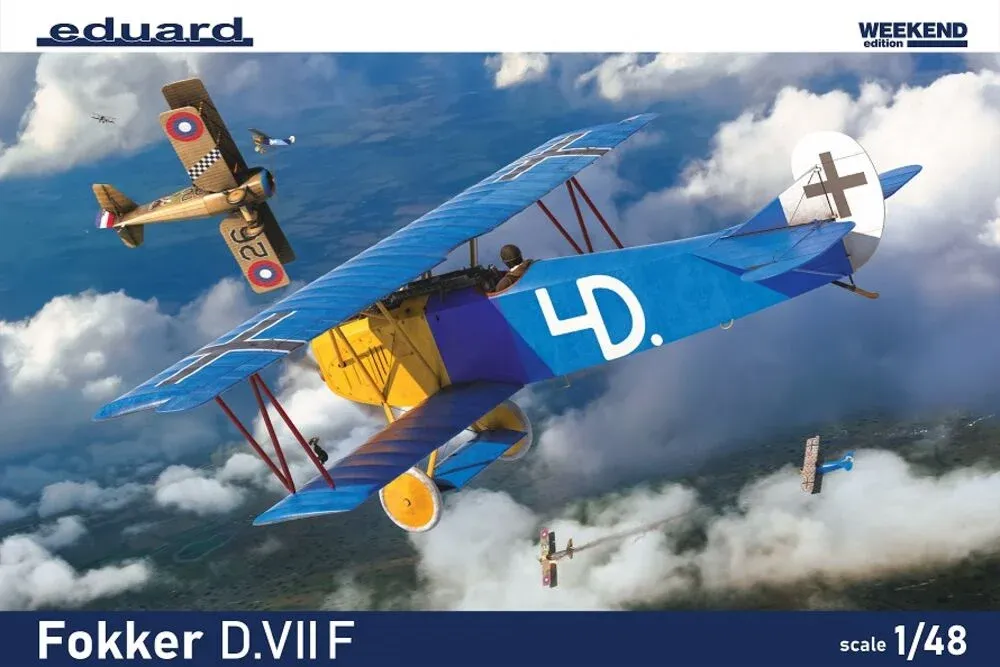 Krabice plastikové stavebnice Eduard 8483 Fokker D.VIIF 1/48 Weekend Edition