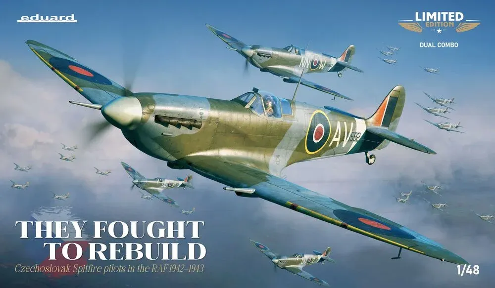 Krabice stavebnice Eduard 11180 They Fought to Rebuild Dual Combo 1/48 se Spitfire Mk.Vb