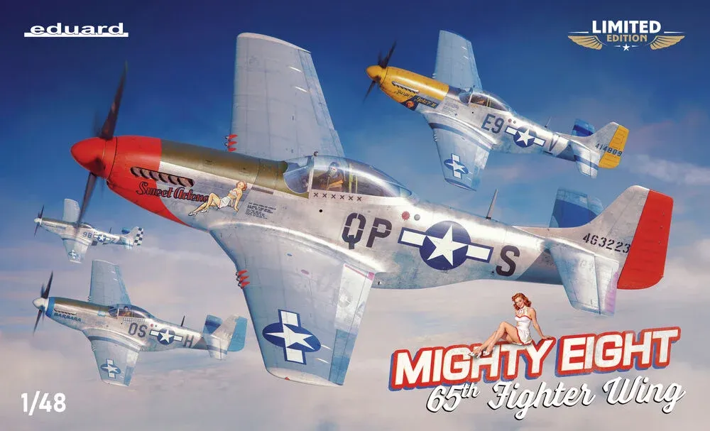 Krabice stavebnice Eduard 11196 Mighty Eighth: 65th Fighter Wing P-51D Mustang 1/48
