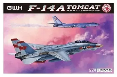 Krabice plastikové stavebnice Great Wall Hobby GWHL7206 F-14A US Navy Tomcat v měřítku 1/72