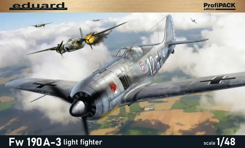 Krabice stavebnice Eduard ProfiPACK 82141 Fw 190A-3 light fighter v měřítku 1/48