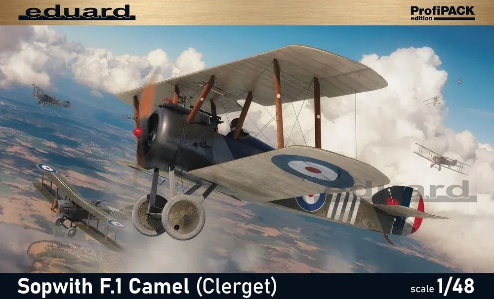 Krabice stavebnice Eduard ProfiPACK 82172 Sopwith F.1 Camel (Clerget) v měřítku 1/48