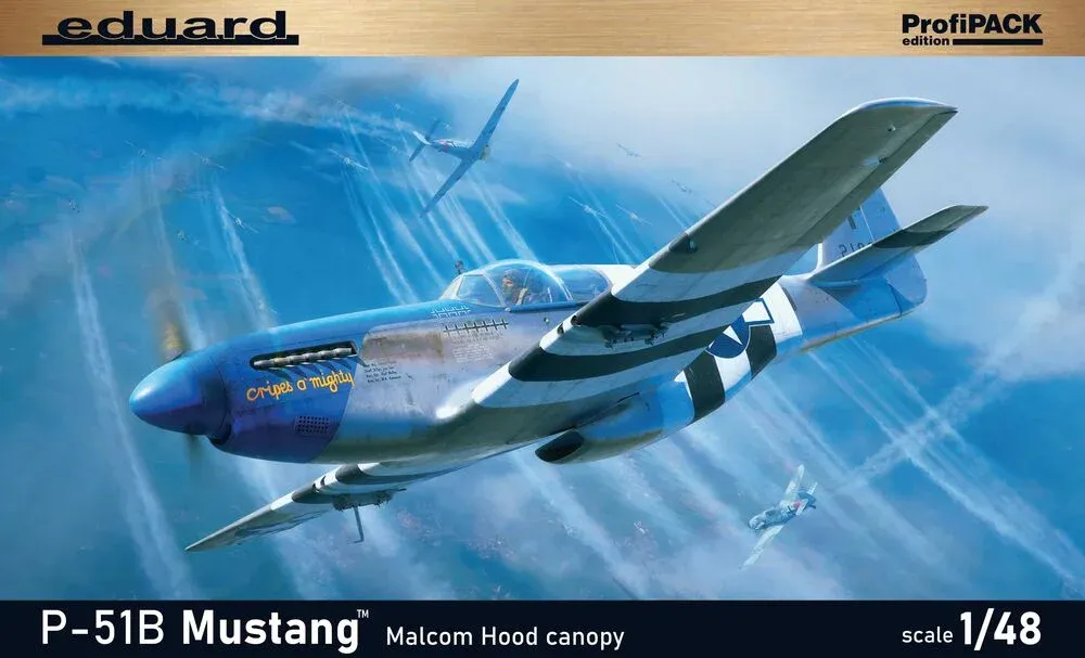 Krabice stavebnice Eduard ProfiPACK 82176 P-51B Mustang Malcolm Hood canopy v měřítku 1/48