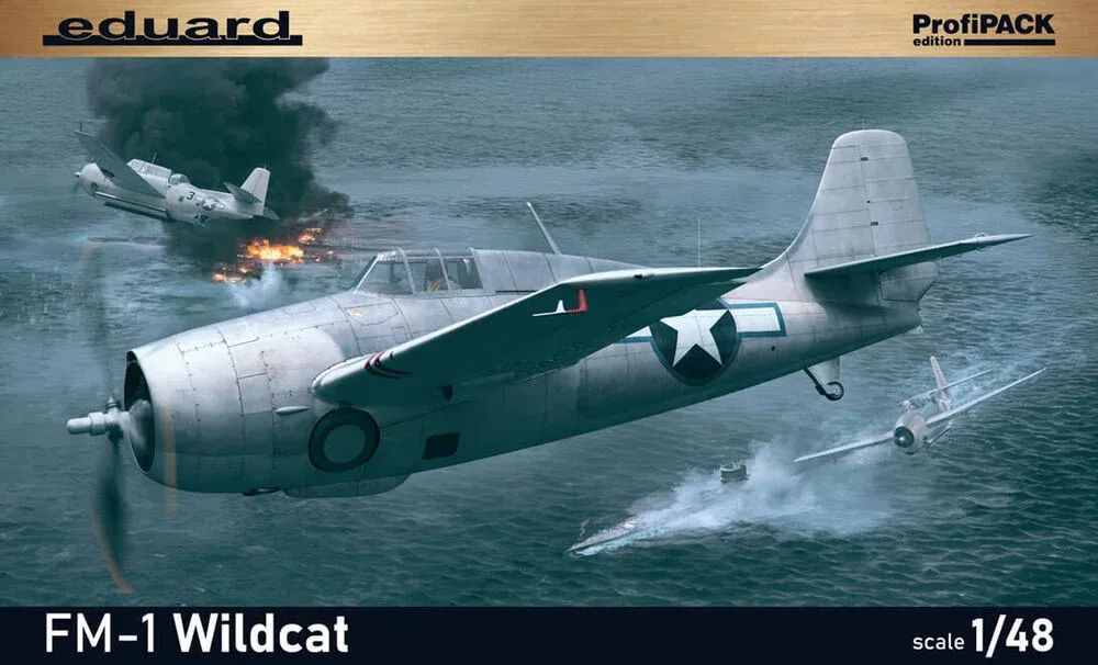 Krabice stavebnice Eduard 82204 FM-1 Wildcat 1/48 ProfiPACK s vyobrazením palubního stíhače