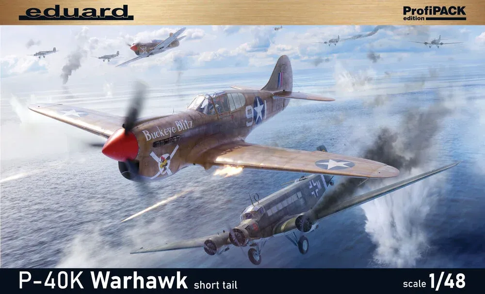 Krabice plastikové stavebnice Eduard 82243 P-40K Warhawk short tail 1/48 ProfiPACK