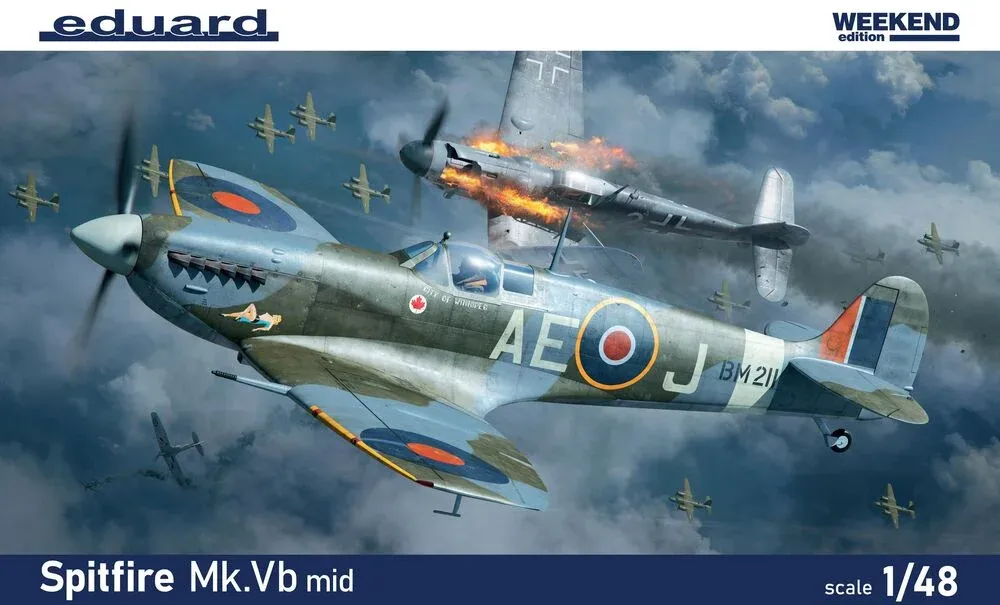 Krabice stavebnice Eduard 84186 Spitfire Mk.Vb mid v měřítku 1/48, řada Weekend Edition