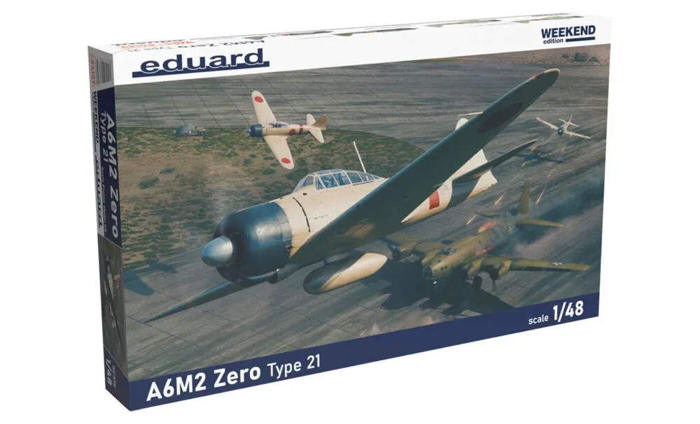 Krabice stavebnice Eduard 84189 A6M2 Zero Type 21 v měřítku 1/48, edice Weekend