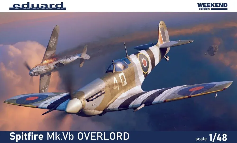 Krabice stavebnice Eduard 84200 Spitfire Mk.Vb OVERLORD v měřítku 1/48, edice Weekend